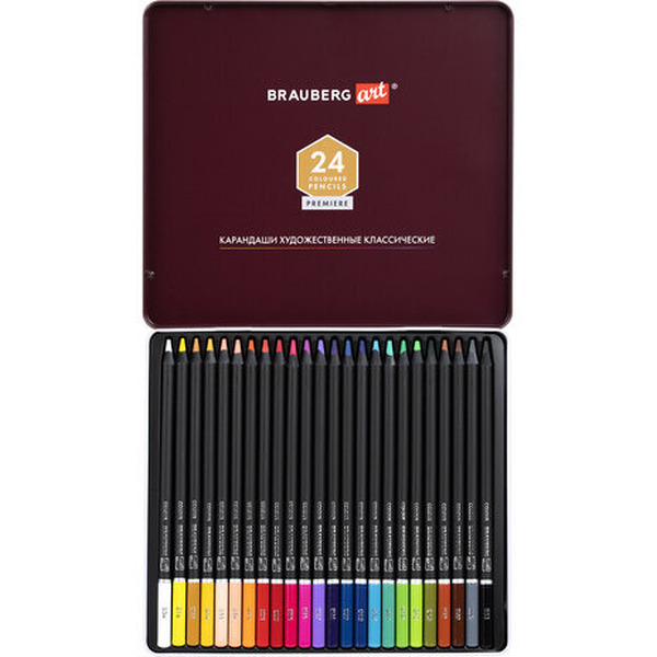 Набор цветных карандашей BRAUBERG Art Premiere 181541 (24 шт)