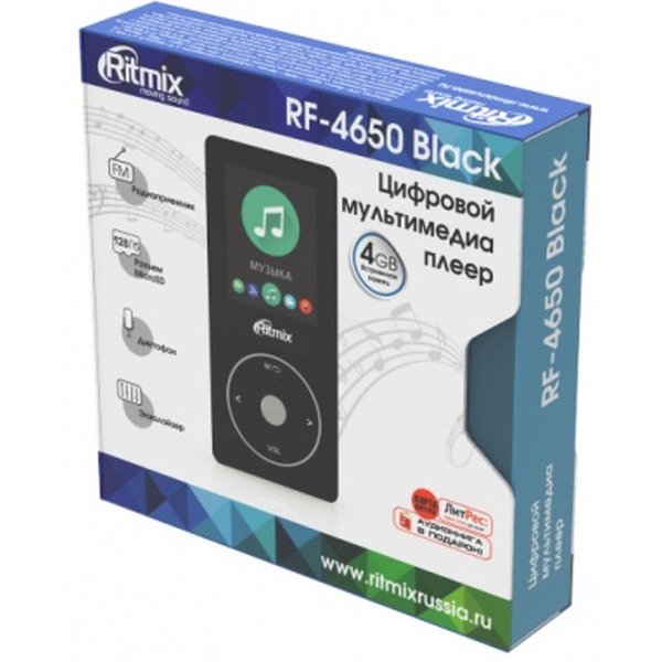 MP3 плеер Ritmix RF-4650 4GB Black