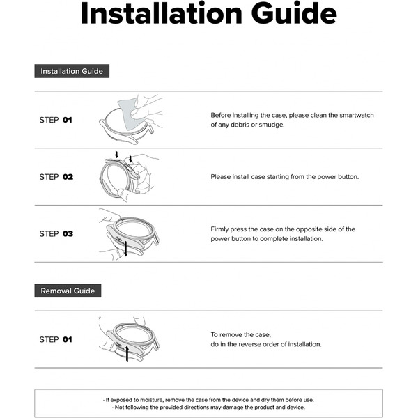 Чехол Ringke SLIM для Galaxy Watch 8 40mm CLEAR(1шт) + MATTE BLACK(1шт)