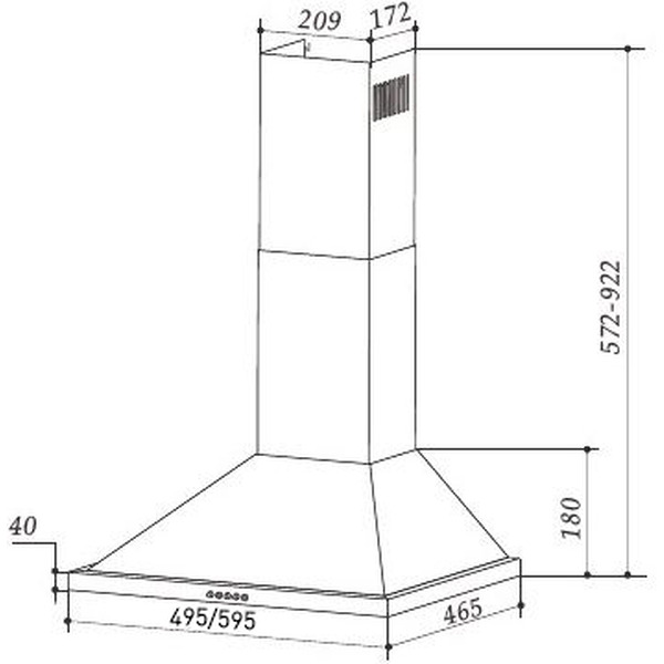 Кухонная вытяжка MAUNFELD Line T 50 (белый)