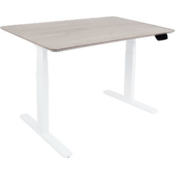 Столешница к столу Ergosmart "массив Дуб беленый - скошенный край (02)" 1300х750х27 мм