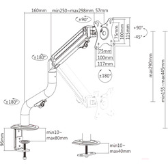 Кронштейн для монитора Gembird MA-D2-01