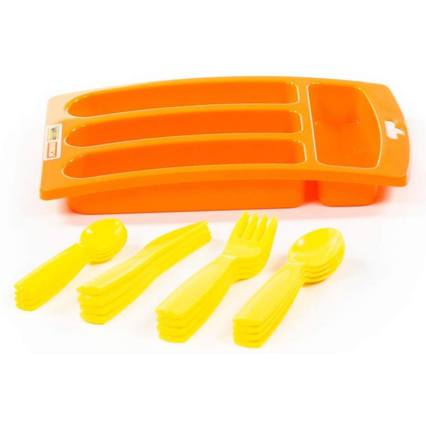 Детская посуда Полесье "Лоток с приборами "Алиса" на 4 персоны