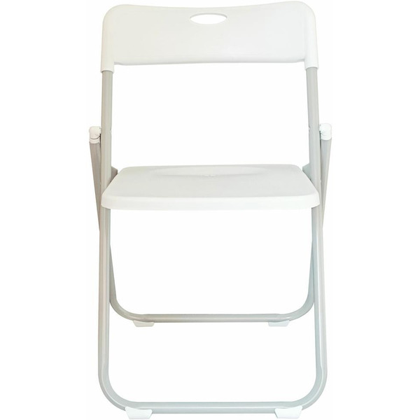 Стулья складные BRABIX Golf Lite CF-017 (КОМПЛЕКТ 4 шт., серебристый каркас, пластик, белый) 533035