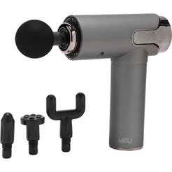 Перкуссионный массажер Miru BM-19 (4 насадки, серый)