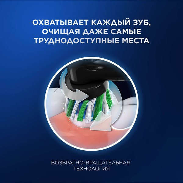 Электрическая зубная щетка Oral-B Vitality Pro D103.413.3 Cross Action Protect X Clean Black 4210201427100 (черный)