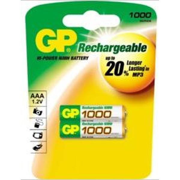 Аккумулятор GP AA 1000mAh 2BP EkoPower  Аккумулятор GP