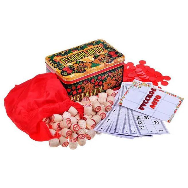 Лото Нескучные игры Русское лото в жестяной коробке 7931 (6191649)