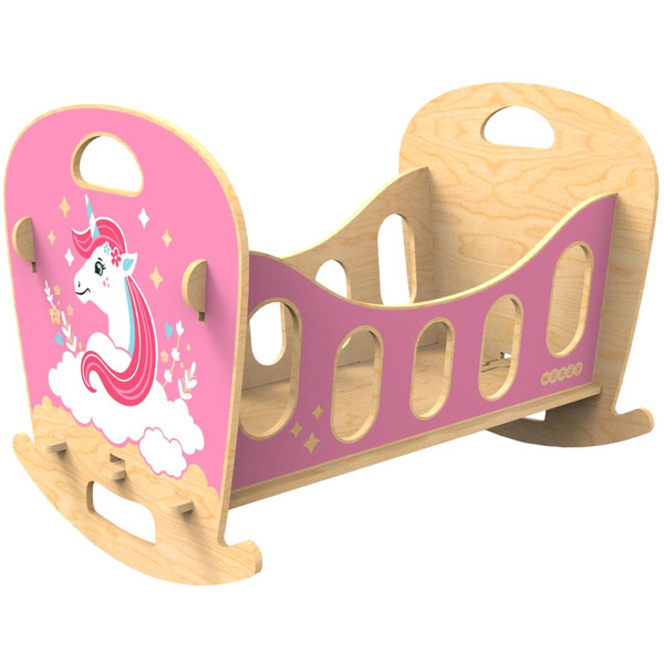 Кроватка-качалка Woody Единорог 02758