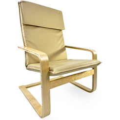 Кресло-качалка Calviano Soft 1 (светло-бежевый PU)