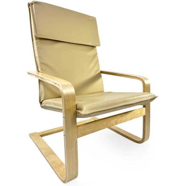 Кресло-качалка Calviano Soft 1 (светло-бежевый PU)