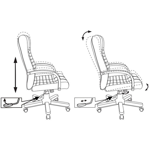 Офисное кресло Бюрократ KB-10WALNUT/B/LEATH (черный)