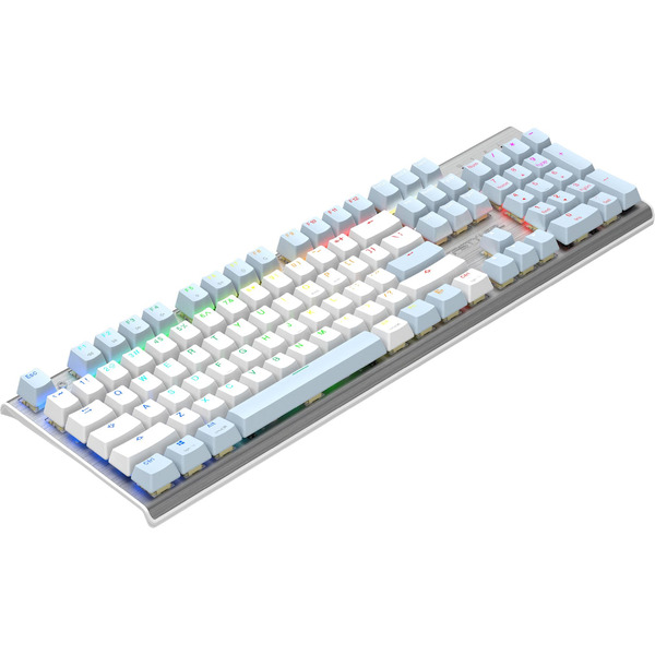 Клавиатура A4Tech Fstyler FS100 Neon (серебристый/голубой)