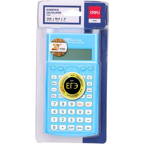 Калькулятор Deli E1710A/BLU