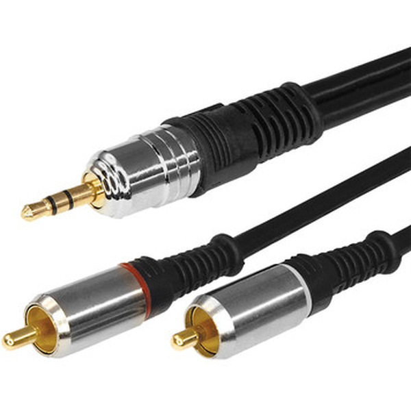 Кабель REXANT 3.5 мм - 2RCA 5м 17-4225