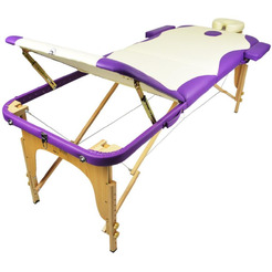 Массажный стол Atlas Sport Складной 3-с 70см 3D-70195/4 (бежевый/фиолетовый)