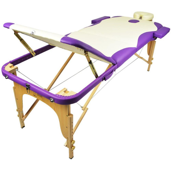Массажный стол Atlas Sport Складной 3-с 70см 3D-70195/4 (бежевый/фиолетовый)