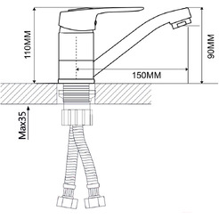 Смеситель для умывальника ECONOCE EC0249