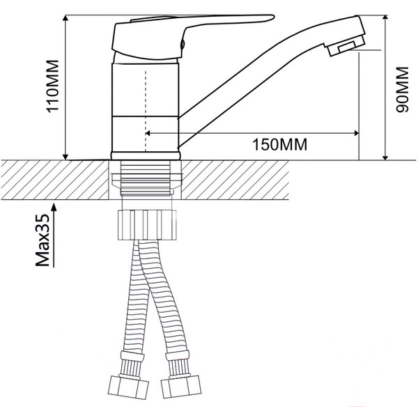 Смеситель для умывальника ECONOCE EC0249