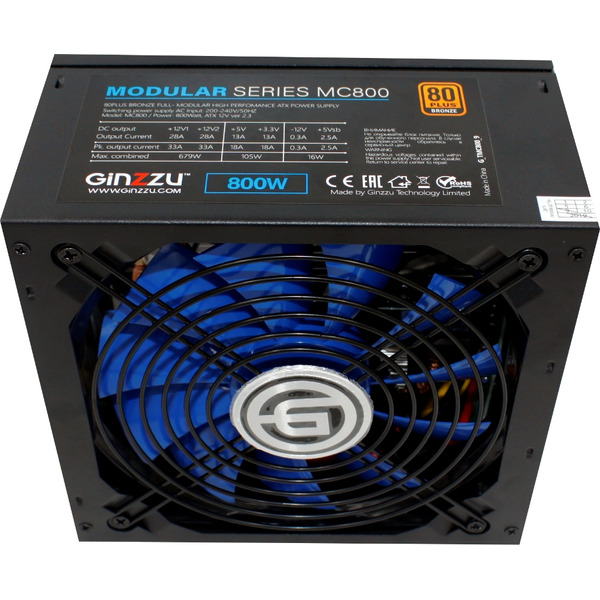 Блок питания Ginzzu MC800