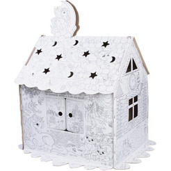 Картонный игровой развивающий Домик-раскраска BRAUBERG "Для маленькой принцессы"  (880363)