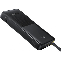 Внешний аккумулятор Baseus Bipow 2 Digital Display Power Bank With Built-in USB-C Cable 10000mah 20W (черный)