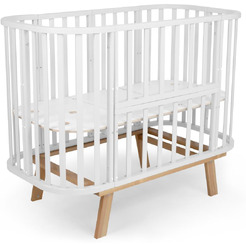 Детская кроватка Sweet Baby Barocco New Белый/Натуральный с маятником