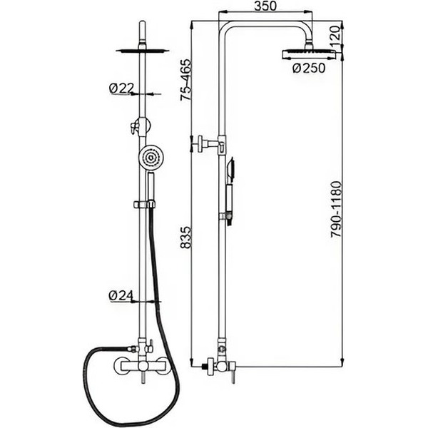 Душевая система G.Lauf EZA16-A090