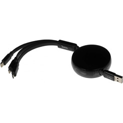 Кабель Hoco X78 USB Type-A - Lightning/microUSB/USB Type-C (1 м, черный)