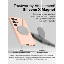 Чехол Ringke SILICONE MAGNETIC для Galaxy S25 Ultra PINK SAND