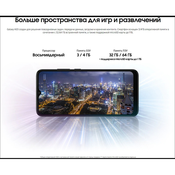 Смартфон Samsung Galaxy A03 SM-A035FZKGCAU 4GB/64GB (черный)