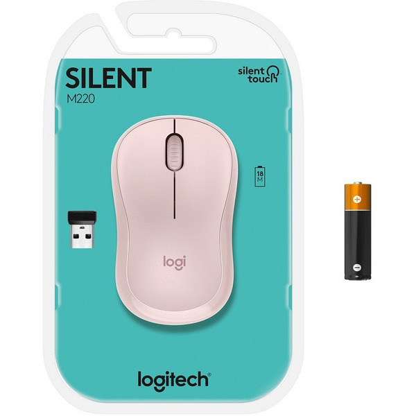 Мышь LOGITECH M220 Silent (910-006129) розовый