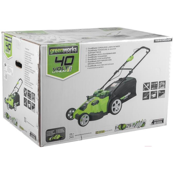 Газонокосилка Greenworks G40LM49DBK4 2500207VB