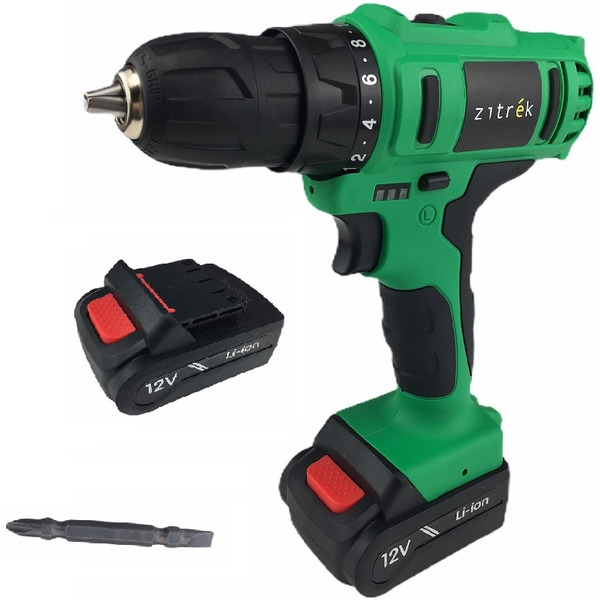 Дрель-шуруповерт Zitrek Greenpower 12-Li (063-4074) с 2-мя АКБ, кейс