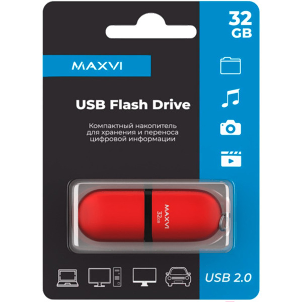 USB флеш Maxvi SF 32GB FD32GBUSB20C10SF (красный)