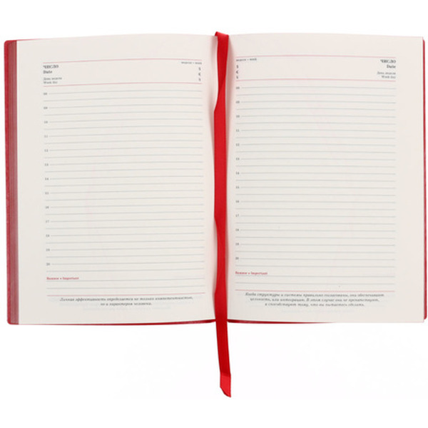 Ежедневник САРИФ КРАСНЫЙ 45260/А6+, 320стр. ФЕНИКС