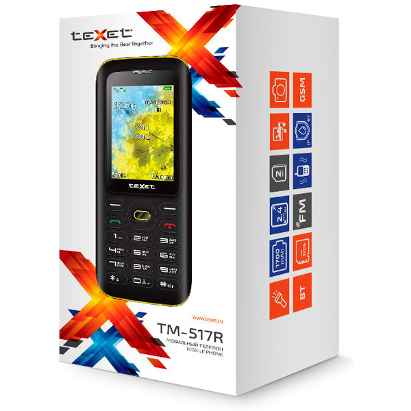 Телефон TEXET TM-517R черный
