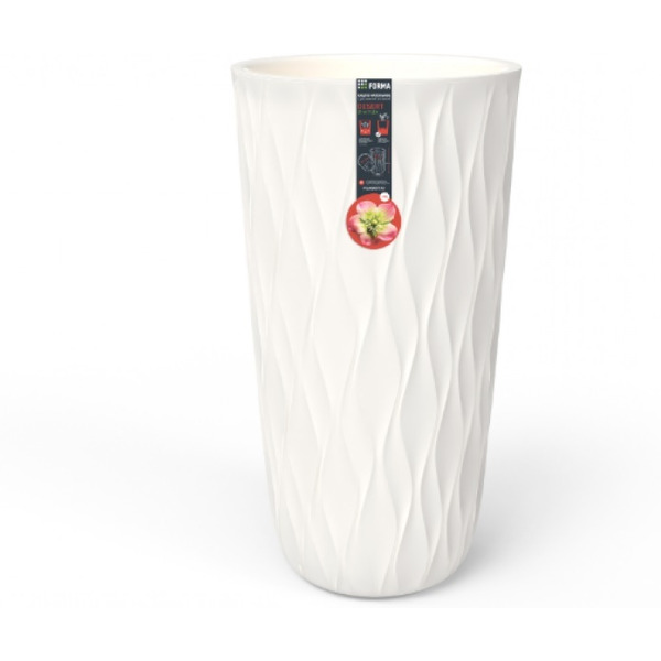 Горшок для цветов с дренажной вставкой Полимербыт Desert 21л 4386807