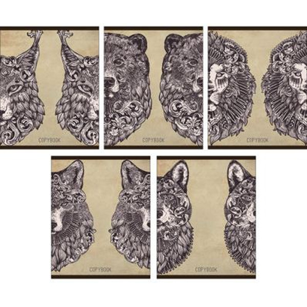 Тетрадь КАНЦ-ЭКСМО "Хищная красота (графика)" 96 л