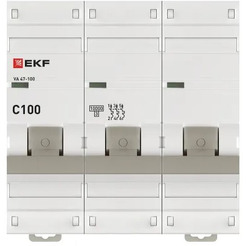 Выключатель автоматический EKF PROxima ВА 47-100 3P 100А (C) 10kA