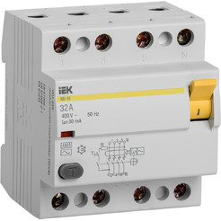 Устройство защитного отключения IEK ВД1-63 4P 32А 30mA MDV10-4-032-030
