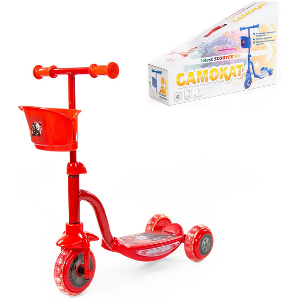 Детский самокат Полесье TJ-411-V(К) (красный)