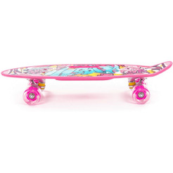 Доска роликовая Полесье 89564 (59 см) малиновая с наклейкой и малиновыми колёсами