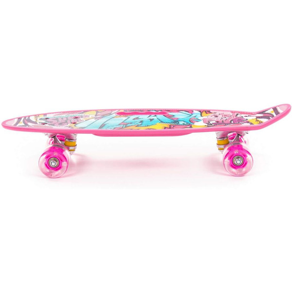 Доска роликовая Полесье 89564 (59 см) малиновая с наклейкой и малиновыми колёсами