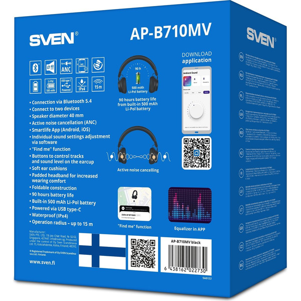 Наушники SVEN AP-B710MV (черный)