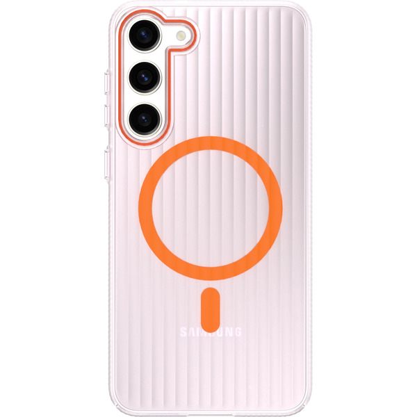 Задняя накладка CASE Translucent Strip Samsung Galaxy S23 Plus, прозрачно-оранжевый