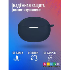 Чехол Bingo Silicone для Realme Buds Air 3 Neo (темно-синий)