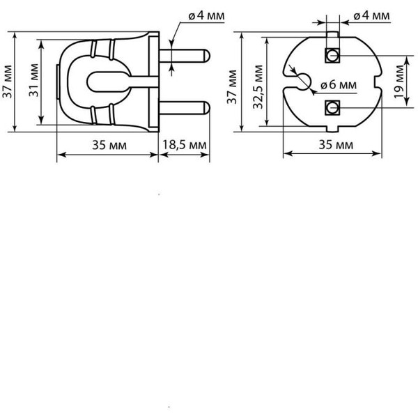 Вилка TDM ELECTRIC SQ1806-0209