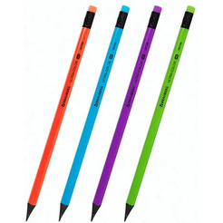 Набор карандашей чернографитных Brauberg ULTRA COLOR HB, с ластиком, пластиковые (181709) 4 шт