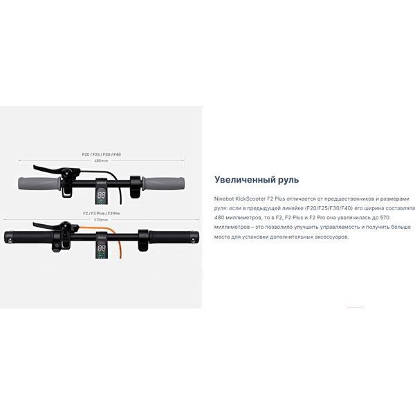 Электросамокат Ninebot Kickscooter F2 Plus